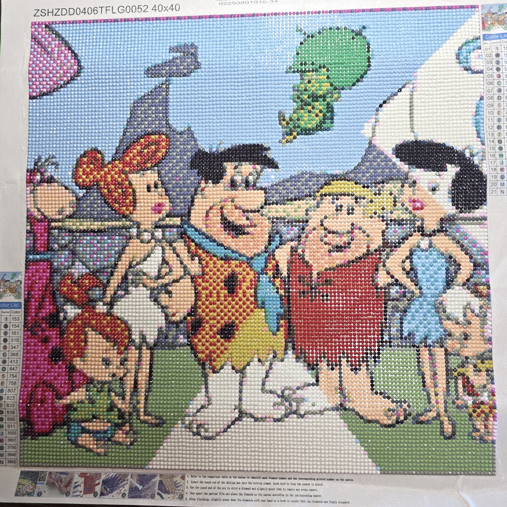 Colorful Cartoon Mosaic Art